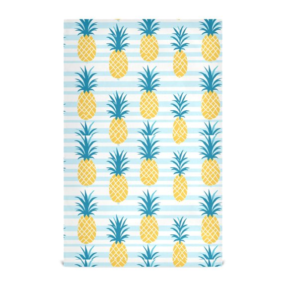 Pineapple Pattern Kitchen Towels Waffle Weave Decorative Tea Towels Multi Use Dishcloths 28x18in