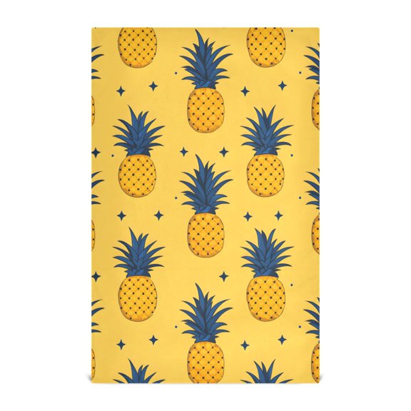 Pineapple Pattern Kitchen Towels Waffle Weave Decorative Tea Towels Multi Use Dishcloths 28x18in