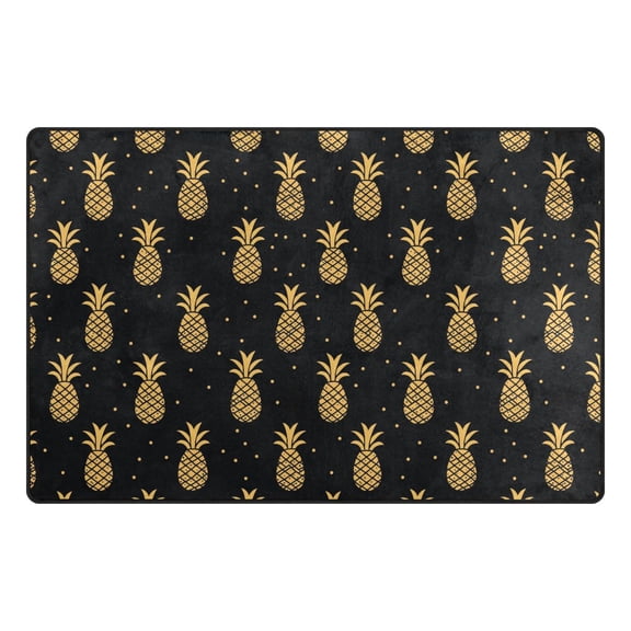 Pineapple Pattern Memory Foam Area Rug 31"x20" Non Slip, Absorbent, Fade Proof for Living Room, Bedroom, Office
