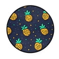 thumbnail image 1 of Pineapple Pattern Memory Foam Bath Mat 36" Absorbent Rug with Non Slip Base and 4 Bonus Pads, 1 of 6