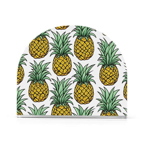 Pineapple Pattern Napkin Holder Acrylic Napkin Dispenser Clear Modern Tabletop for Kitchen Counter