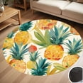 thumbnail image 1 of Pineapple Pattern Orange Yellow Round Carpet Living Room Bedroom Home Decoration Coffee Table Mat Lounge Rug Chair Mats, 1 of 5
