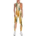 thumbnail image 1 of Pineapple Pattern Orange Yellow Women's One Piece Yoga Jumpsuits Leggings Playsuit Gym Suit Fitness Running Athletic Clothes Gym Wear Set, 1 of 6