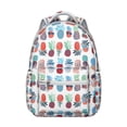 thumbnail image 1 of Pineapple Pattern Small Backpack Lightweight Summer Use Bag for Daily Work School and Commute, 1 of 6