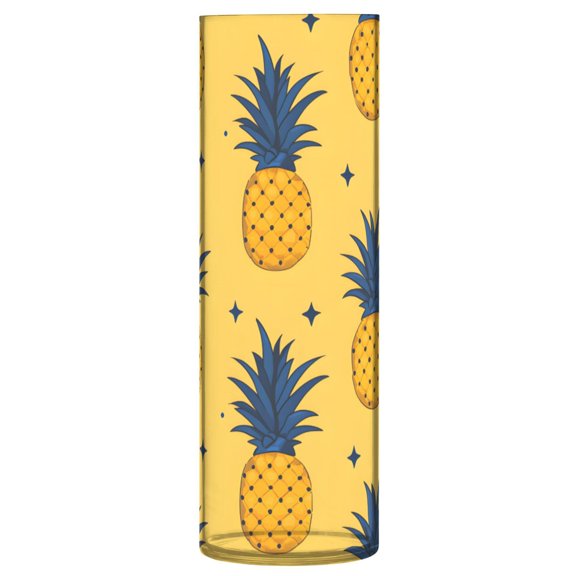 Pineapple Pattern Vase Flower Vase Clear Unbreakable Plastic Tall Decorative 11.8in