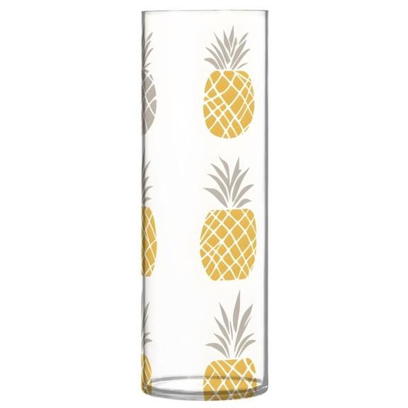 Pineapple Pattern Vase Flower Vase Clear Unbreakable Plastic Tall Decorative 11.8in