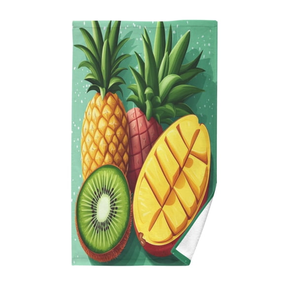 Pineapple PatternBath Towel 100% Cotton Soft Thick High Absorbency Hand Face Towel Single Pack 16x28in