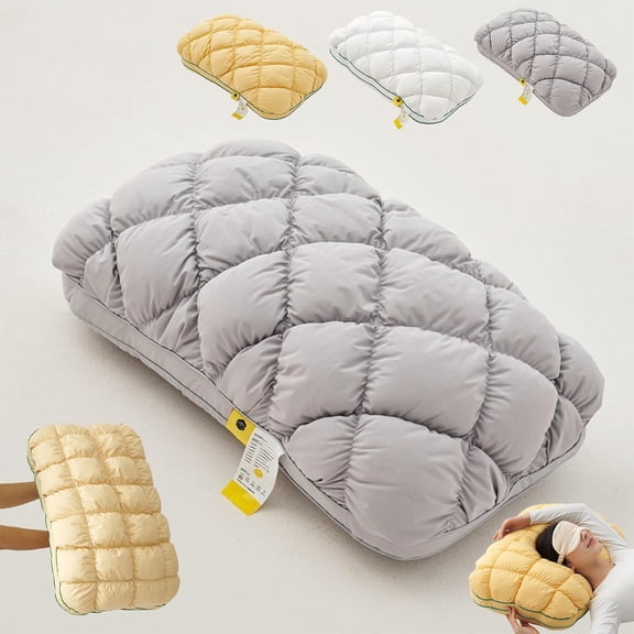 Pineapple Pillow, Cloud-Like Down Alternative Pillow with Balanced Softness & Support for Back and Side Sleepers