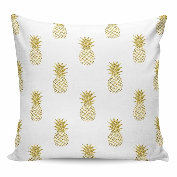 Pineapple Pillow Covers 24x24 Inch Decorative Throw Pillow Cover, Modern Abstract Yellow Fruits Textured Sofa Pillowcases Accent Cushion Case Home Decor Bedroom Living Room