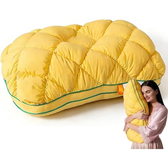 Pineapple Pillow, Pineapple Cloud-Like Down Pillow, Balanced Softness +Support, Ideal for Back + Side Sleepers