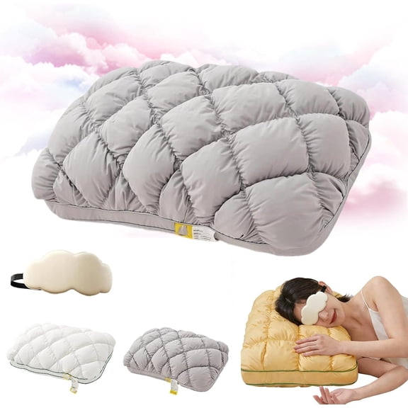 Pineapple Pillow, Pineapple Cloud-Like Down Pillow, Balanced Softness & Support for Back and Side Sleepers, Breathable Machine Washable Cover