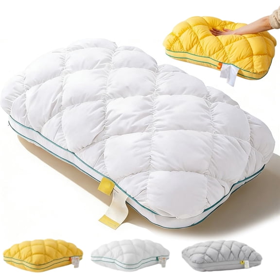 Pineapple Pillow, Pineapple Cloud-Like Pillow, Down Alternative Pillow for Sleeping, Balanced Softness +Support, Soft Fluffy Cloud-Like Bed Pillow for Side & Back Sleepers