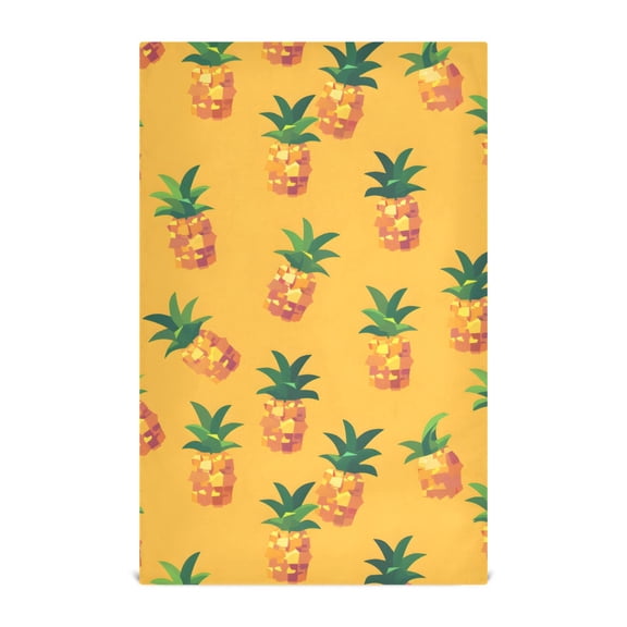 Pineapple Pixel Kitchen Towels Waffle Weave Decorative Tea Towels Multi Use Dishcloths 28x18in