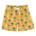 thumbnail image 1 of Pineapple Pixel Swim Trunks Quick Dry Beach Pool Board Shorts Lightweight Stylish Print Sizes 2T to XL, 1 of 8
