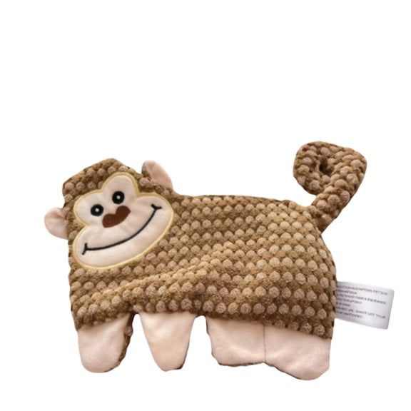 Pineapple Plush Dog Toy, Squeaky Crinkle Paper Interactive Squeaker Toy for Small Dogs Boredom Relief Chewing Play Durable Soft Texture Teeth Cleaning Companion._Brown
