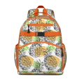 thumbnail image 1 of Pineapple Print Backpack, Functional Waterproof Lightweight Bag with Buckle, Spacious Multi-Compartment Storage, Great Gift Choice, 1 of 6