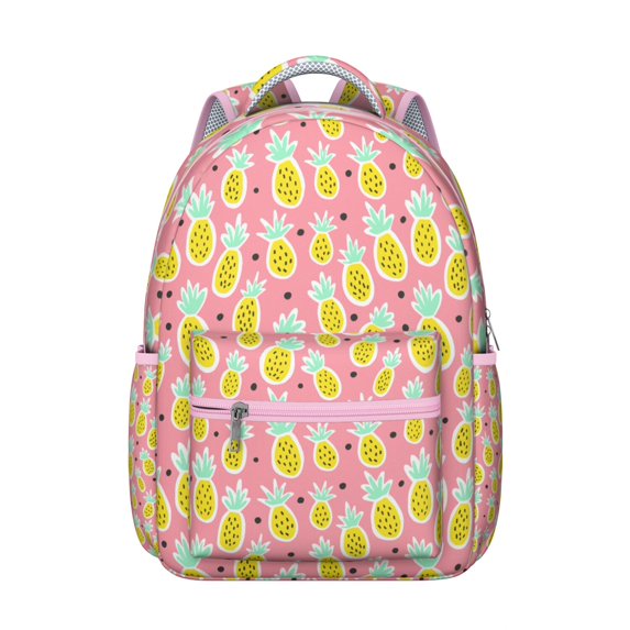 Pineapple Print Everyday Backpack - Perfect for Commuting & Errands, Trendy & Lightweight