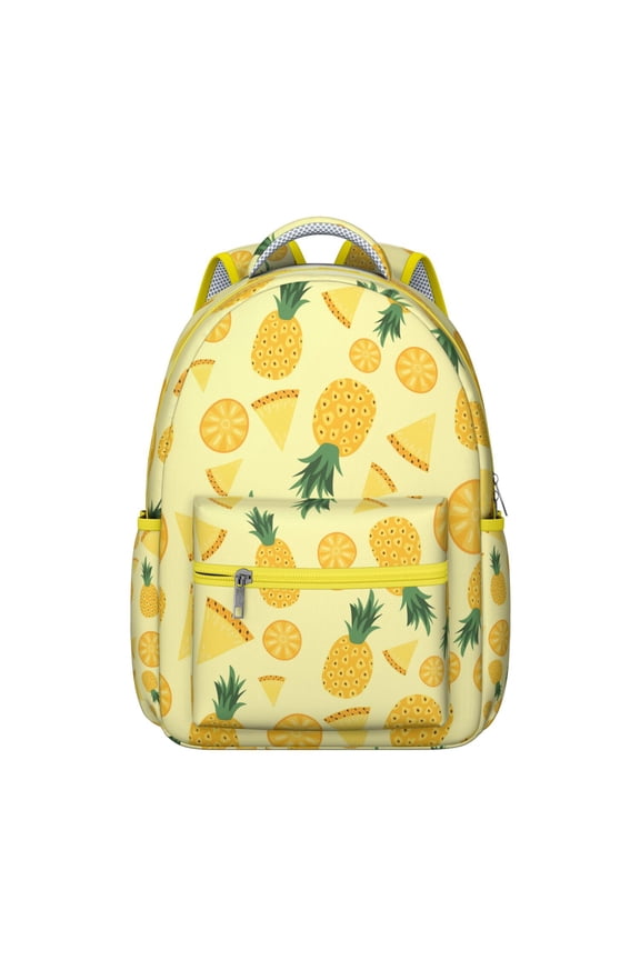 Pineapple Print Lightweight Backpack – Easy to Carry, Large Capacity, Organized Pockets, Perfect for Students & Professionals