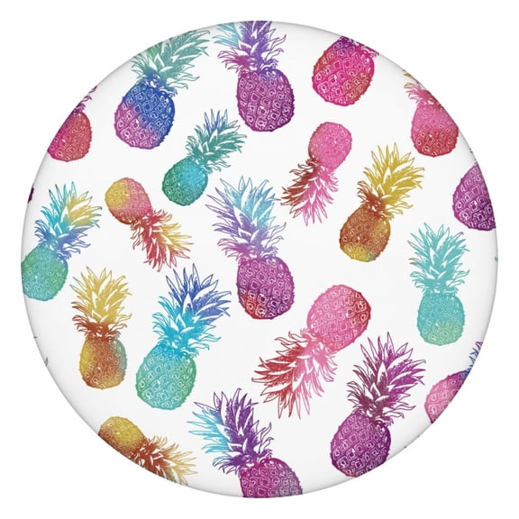 Pineapple Print Tablecloth Yellow Tropical Fruit Pattern Hawaiian Aesthetic Style Summer Dining Room Cover