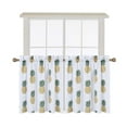 thumbnail image 1 of Pineapple Print Tier Curtain, Cafe Kitchen Rod Pocket Small Curtain, 1 of 9