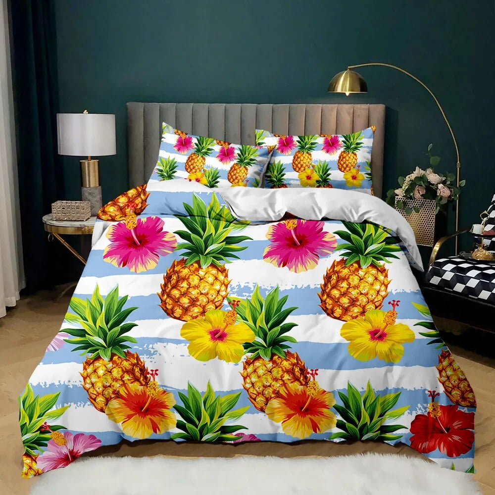 Pineapple Quilt Cover Size Kid Colorful Pineapple Duvet Cover Girl Teen