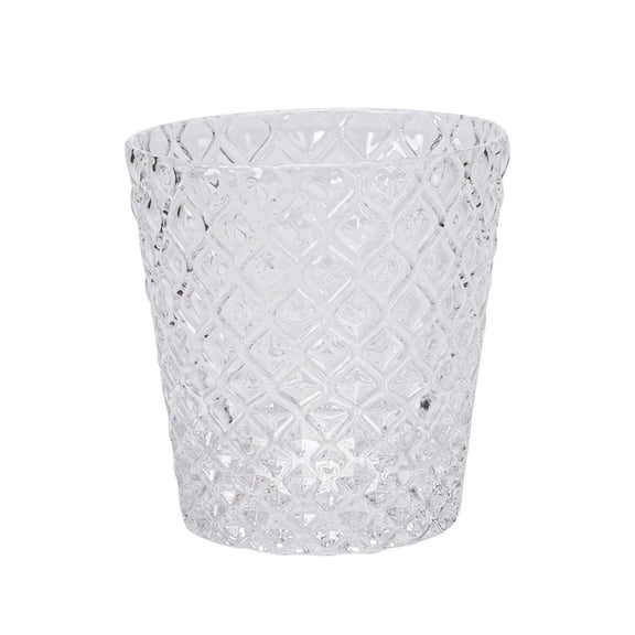 Pineapple Relief Crystal Glass Cup,6.6oz Clear Stemless Juice Glass Whisky Cup