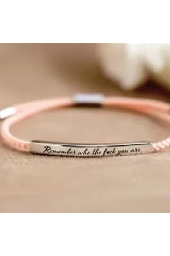 Pineapple Rope Bracelet Stainless Steel Engraved Single Rope Adjustable