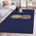 thumbnail image 1 of Pineapple Runner Rug 2.7x5 FT, Non Slip Entryway Carpet, Gold Yellow Navy Blue Tropical Fruit Summer Washable Soft Floor Carpet Entrance Mat Non-Shedding Throw Rug for Hallway Laundry Room Bedside, 1 of 9