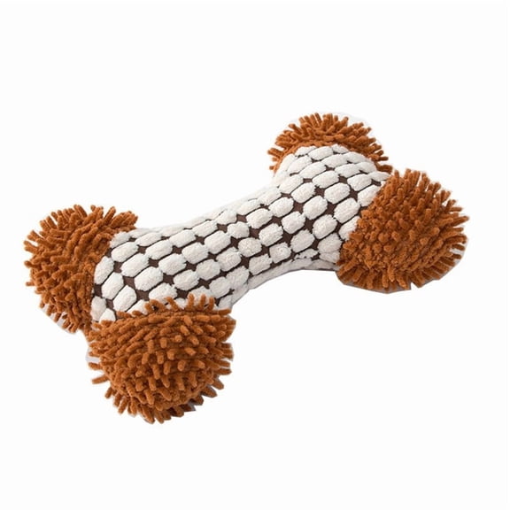 Pineapple Shape Squeaky Dog Bone Chew Toy Durable Fabric Anxiety Relief Teething Play Accessory For Pets