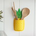 thumbnail image 1 of Pineapple Shape Toothbrush Holder Bathroom Toothpaste Silicone Storage Shelf Wall Hanging Storage Rack, 1 of 8