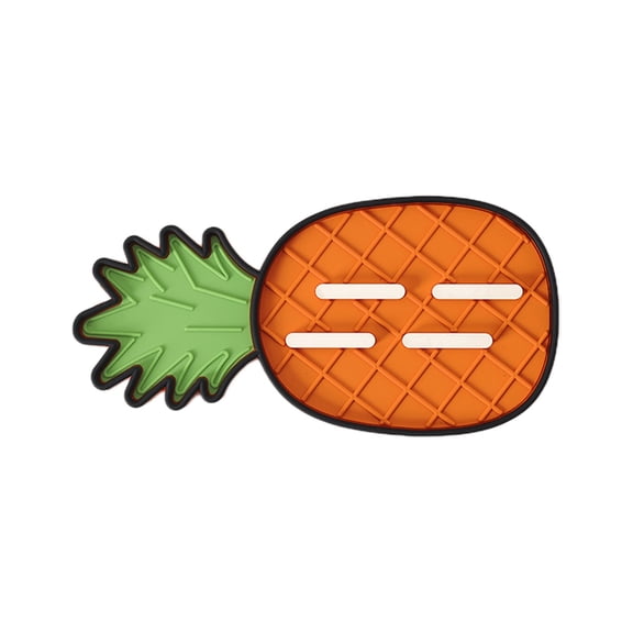 Pineapple Shaped Kitchen Mat and Pot Lid Holder, Multi-Purpose Heat Resistant Drying Pad for Pot Lids, Cutting Boards, and Soap Dishes, Decorative and Functional Fruit Themed Home Accessory