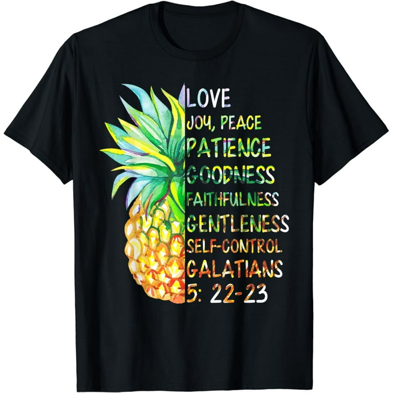 Pineapple Shirt Bible Fruit Of The Spirit Love Joy Peace Tee Pineapple Shirt Bible Fruit Of The Spirit Love Joy Peace Tee