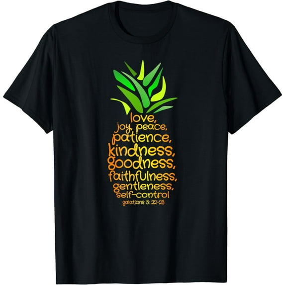 Pineapple Shirt Bible Fruit Of The Spirit Love Joy Peace Tee
