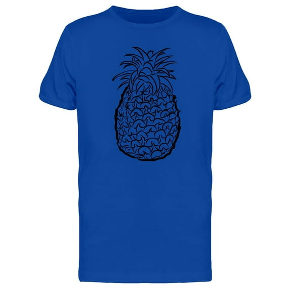 Pineapple Silhouette B&W T-Shirt Men -Image by Shutterstock, Male XX-Large