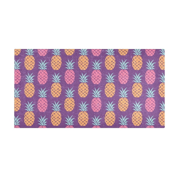 Pineapple Silhouette Bath Mat 39x20 Inch Soft Absorbent Non-Slip Plush Bathroom Rug for Floor