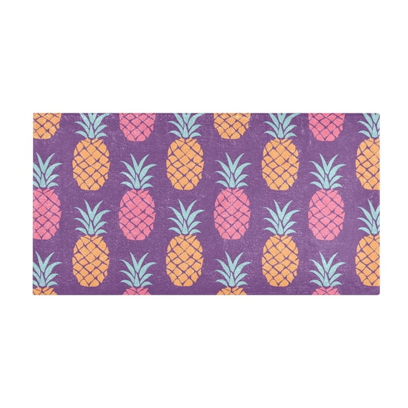Pineapple Silhouette Bath Mat 39x20 Inch Soft Absorbent Non-Slip Plush Bathroom Rug for Floor
