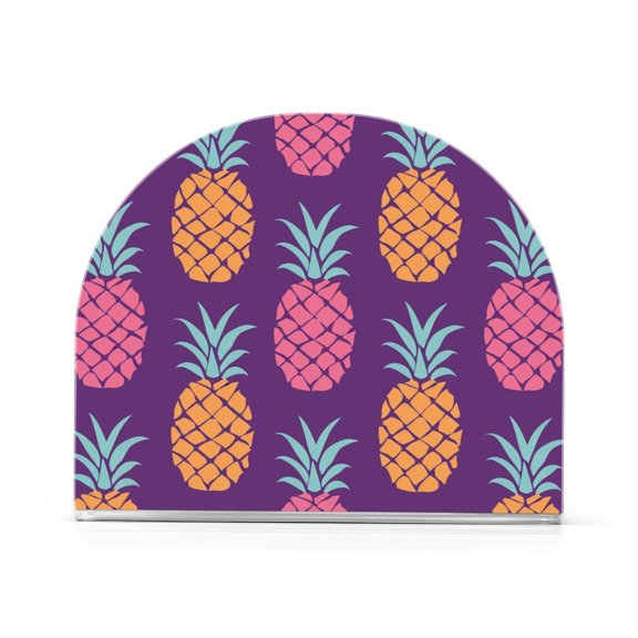 Pineapple Silhouette Napkin Holder Acrylic Napkin Dispenser Clear Modern Tabletop for Kitchen Counter