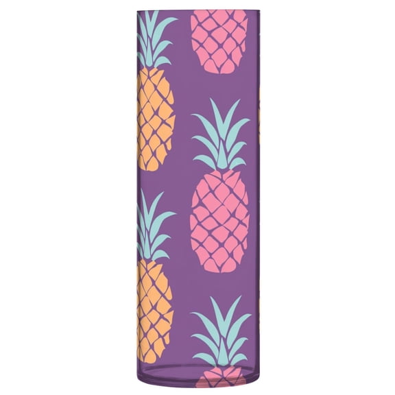 Pineapple Silhouette Vase Flower Vase Clear Unbreakable Plastic Tall Decorative 11.8in