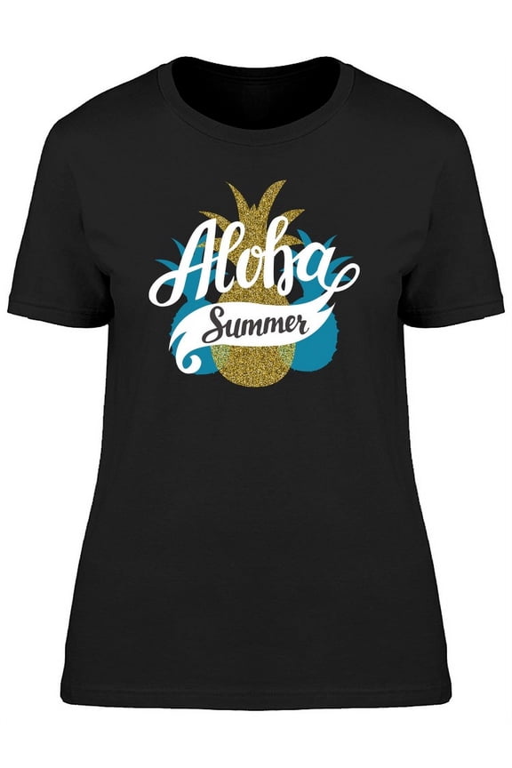 Pineapple Silhouettes And Aloha T-Shirt Women -Image by Shutterstock, Female XX-Large