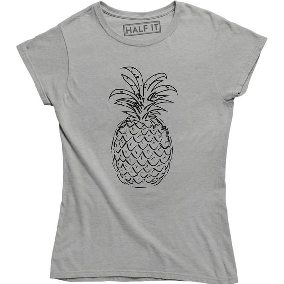 Pineapple Sketch - Funny Hipster Slogan Women's Trendy T-Shirt