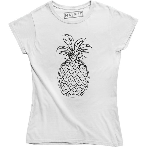 Pineapple Sketch - Funny Hipster Slogan Women's Trendy T-Shirt