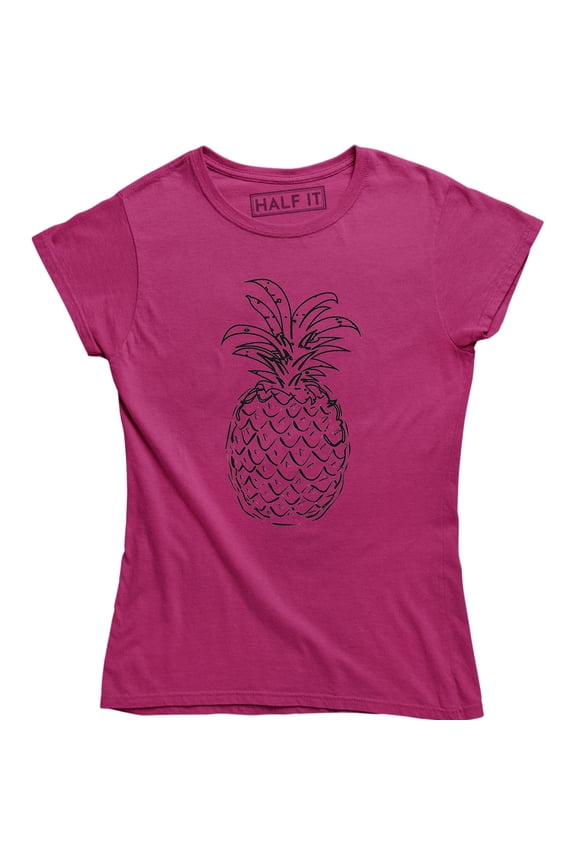 Pineapple Sketch - Funny Hipster Slogan Women's Trendy T-Shirt
