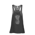 thumbnail image 1 of Pineapple Sketch Women's Fashion Sleeveless Flowy Racerback Workout Yoga Tank Top Charcoal Grey 2X-Large, 1 of 3