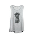 thumbnail image 1 of Pineapple Sketch Women's Fashion Sleeveless Muscle Workout Yoga Tank Top Sport Grey Medium, 1 of 3