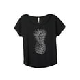 thumbnail image 1 of Pineapple Sketch Women's Fashion Slouchy Dolman T-Shirt Tee Heather Black 3X-Large, 1 of 3