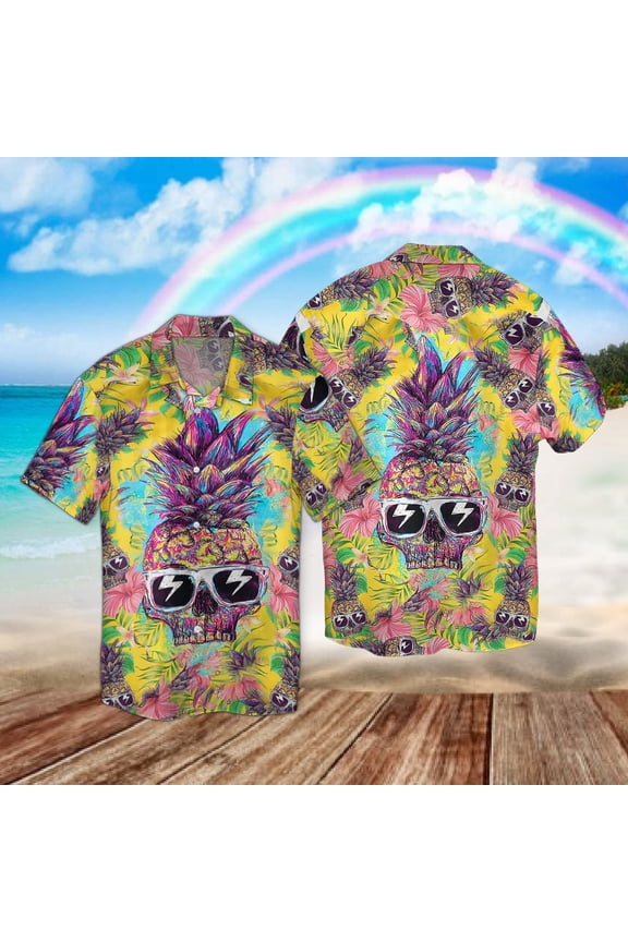 Pineapple Skull Hawaiian Shirt