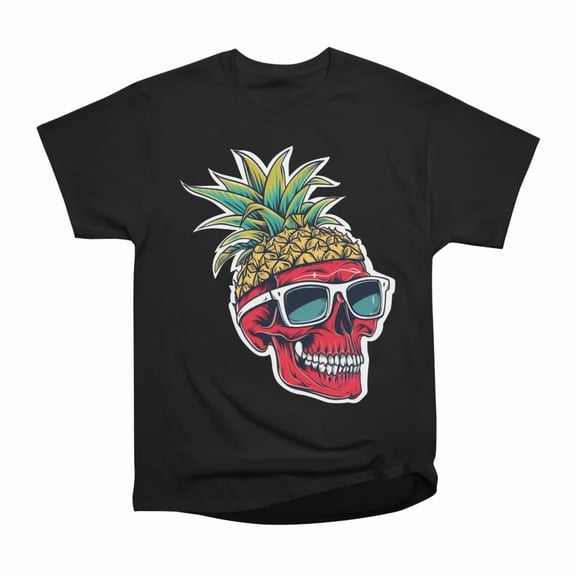 Pineapple Skull T-Shirt Tee Gift For Him Merch For Her Apparel For Friend 4