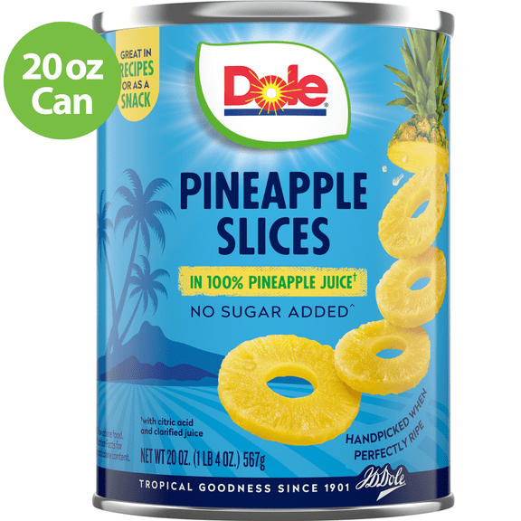 Pineapple Slices in 100% Pineapple Juice, 20 oz Can