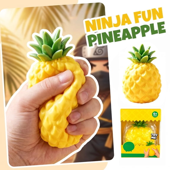 Pineapple Squishy Fruit Toys, Clear Kawaii Sticky Fruit Squishies Squeeze Stress Balls, Upgrade Food Fidget Toys, Cute Squishy Fruits Sensory Squishy Fidget Gift for Kids Teens Birthday