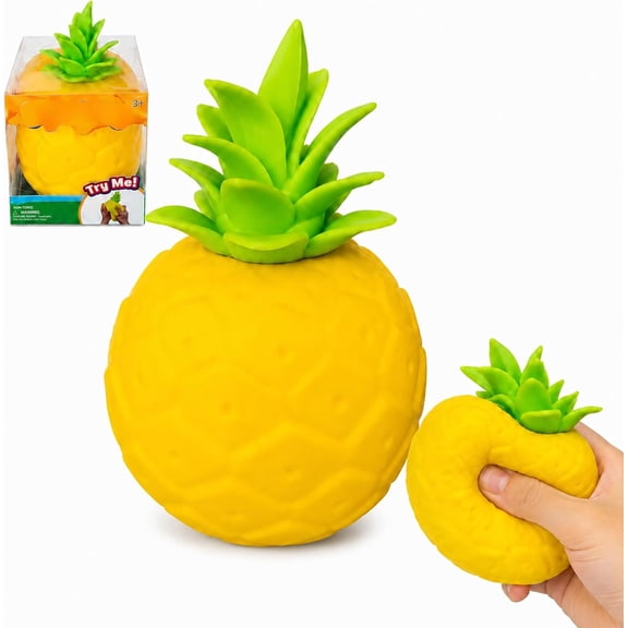 Pineapple Squishy  Jumbo 7-Inch Squishy Fruit Stress Relief Balls  Sensory Anxiety Stress Party Favor Ball